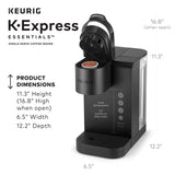 Keurig K-Express Essentials Black Single Serve K-Cup Pod Coffee Maker